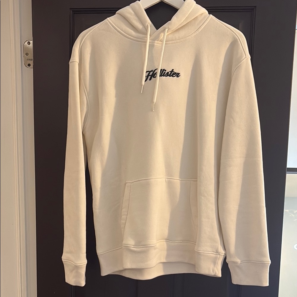 Hollister Cream Hoodie Sweatshirt Classic Design
